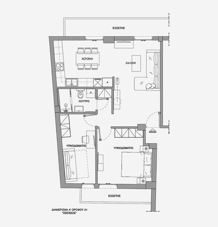 La Larissa Luxury Apartments Peneus Экстерьер фото